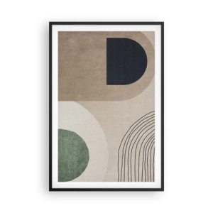 Affisch i svart ram - Ovalens mjukhet - 61x91 cm