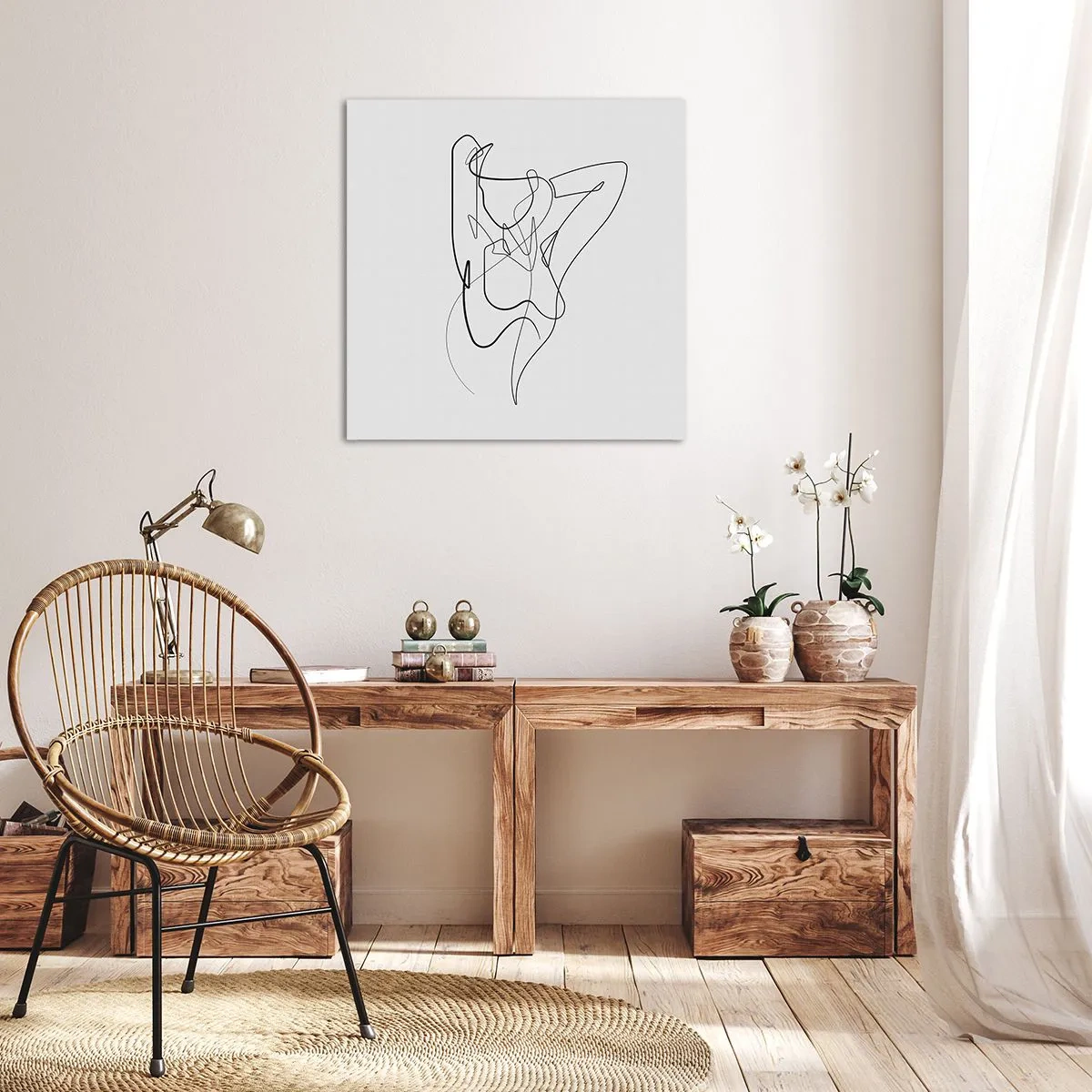 Canvastavla - Bild på duk - Hurdan du är... - 60x60 cm