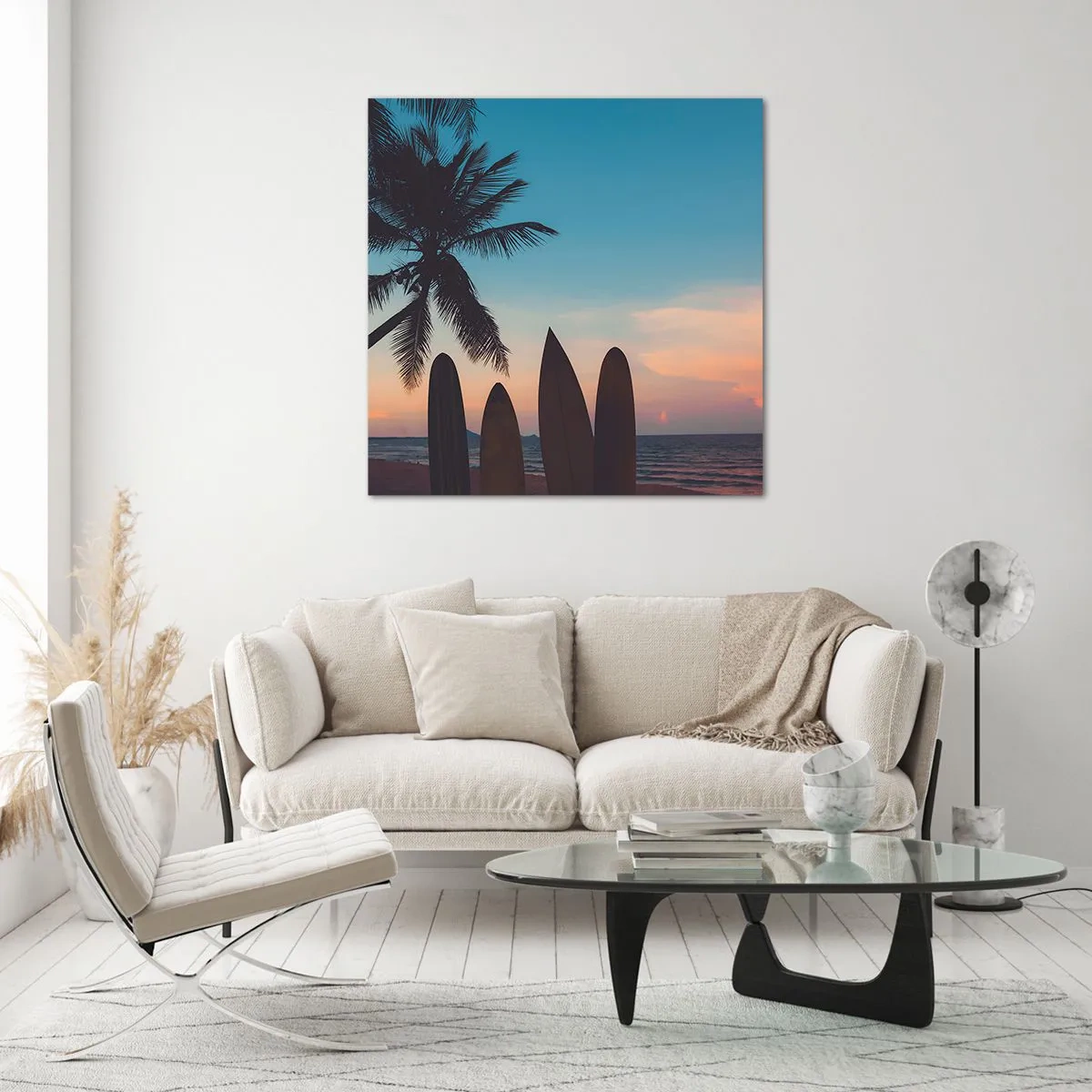 Glastavla - Bild på glas - Imorgon blir det också kul - 60x60 cm