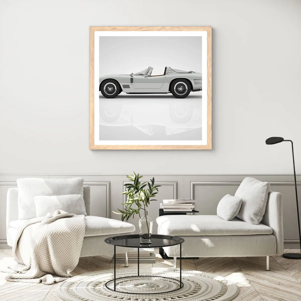 Affisch i ram av ljusek - Ett löfte om lek - 40x40 cm