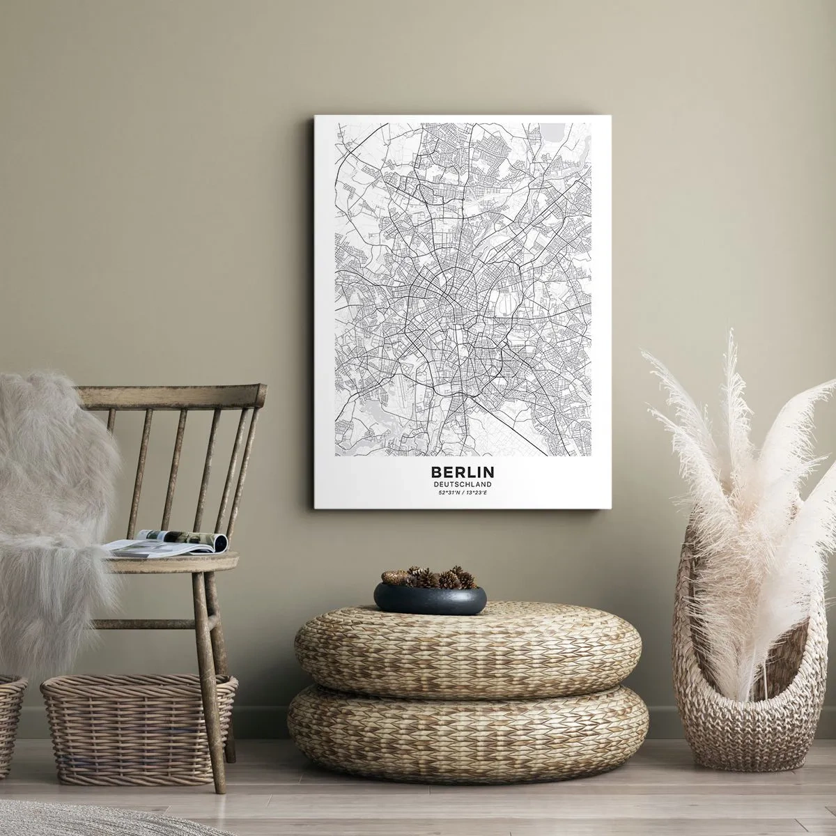 Canvastavla - Bild på duk - Berlins blomma - 50x70 cm