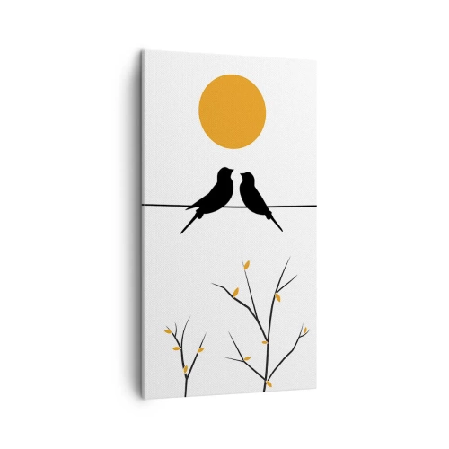 Canvastavla - Bild på duk - Näktergalens kväll - 45x80 cm