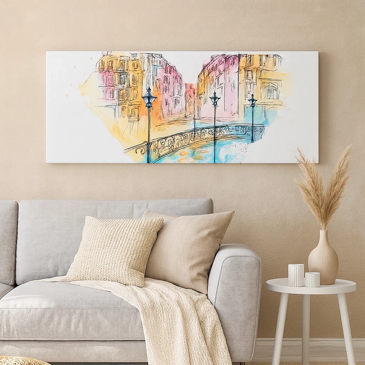 Canvastavla - Bild på duk - Stadens hjärta - 30x30 cm