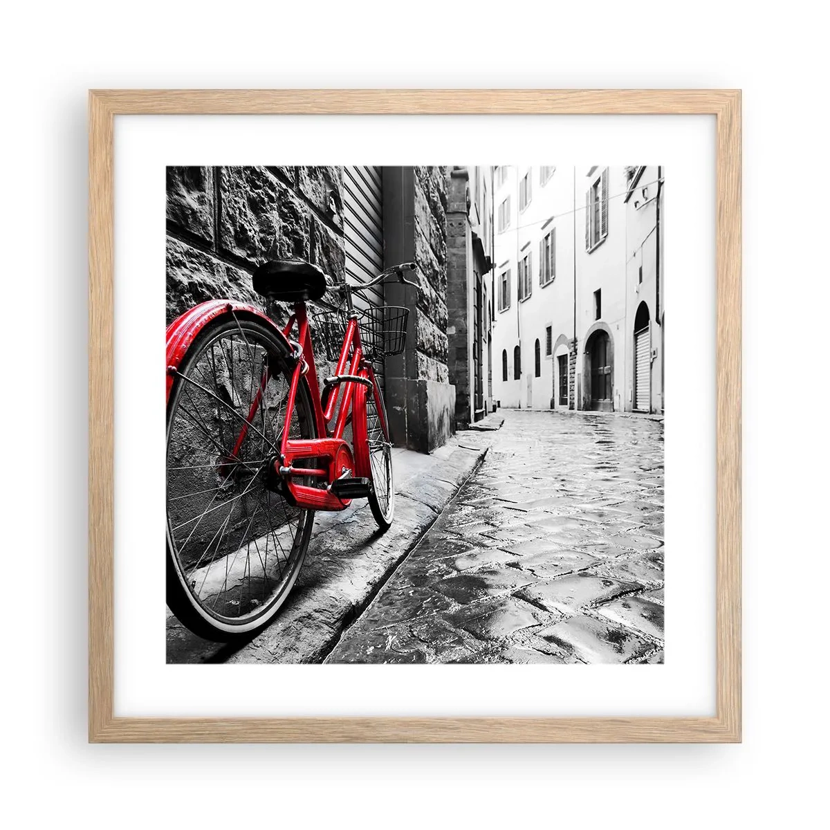 Affisch i ram av ljusek - Den riktiga skönheten åldras inte - 40x40 cm