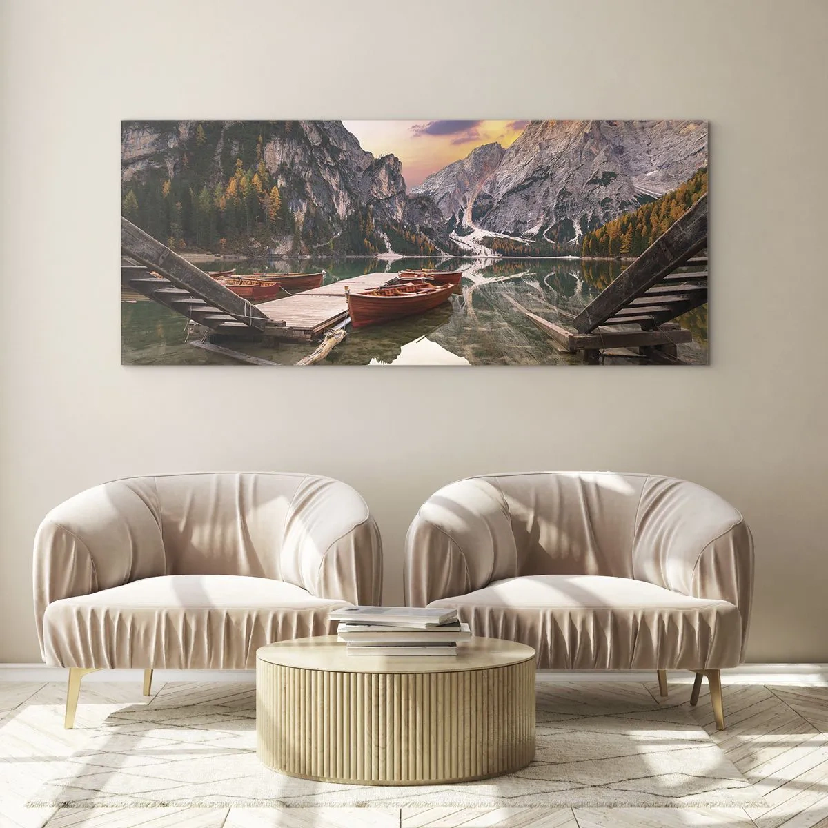 Glastavla - Bild på glas - Dagens löfte - 100x40 cm