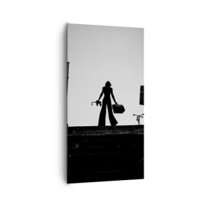 Canvastavla - Bild på duk - Stadsvandring - 65x120 cm