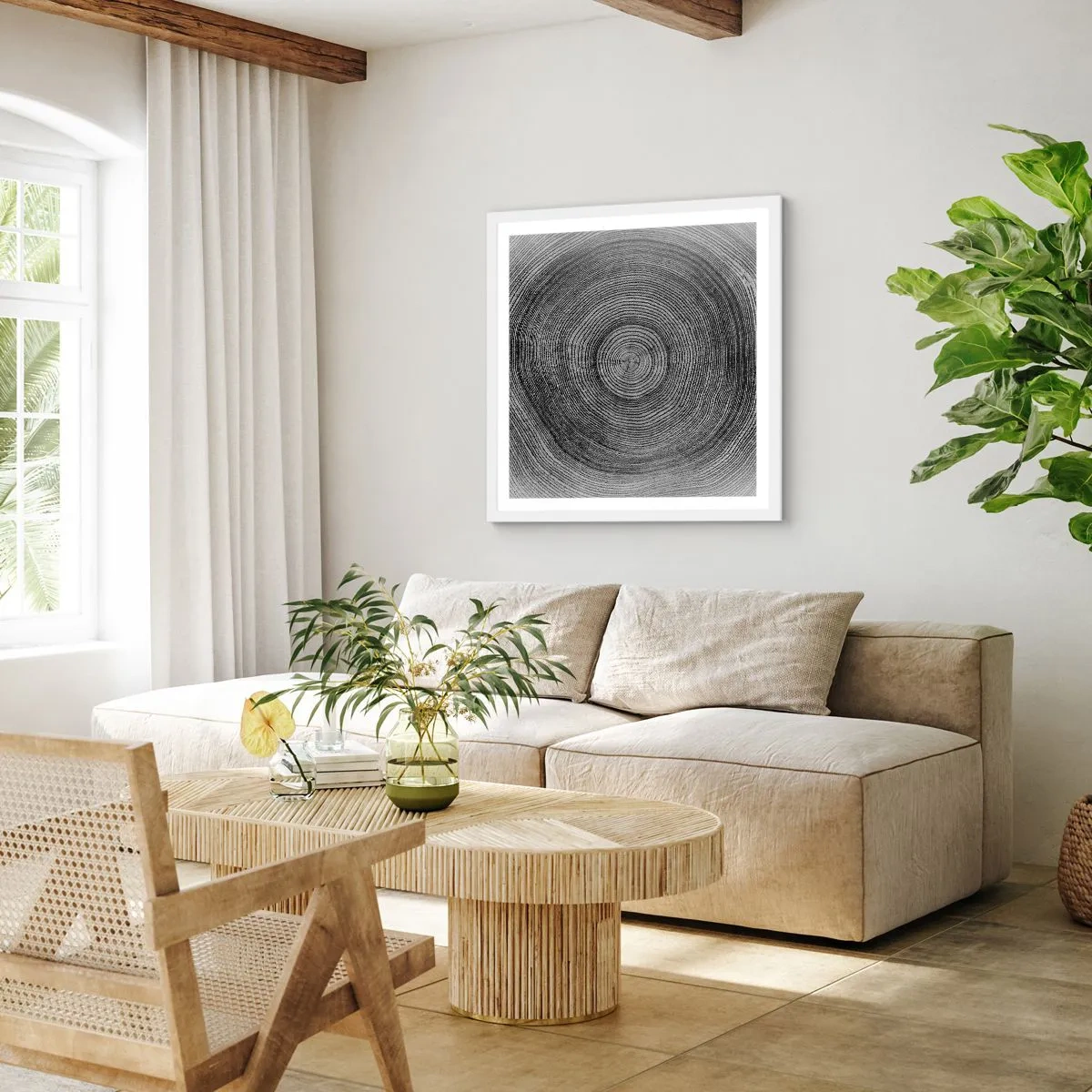 Affisch i vit ram - Ett tecken i tiden - 40x40 cm