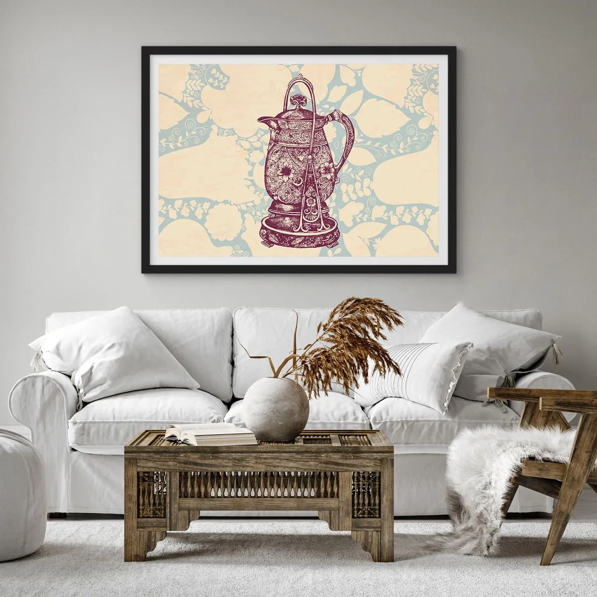 Affisch i svart ram - Skönhet av det vardagliga livet - 40x30 cm