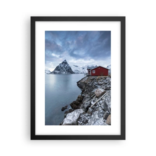 Affisch i svart ram - Skandinavisk tillflyktsort - 30x40 cm