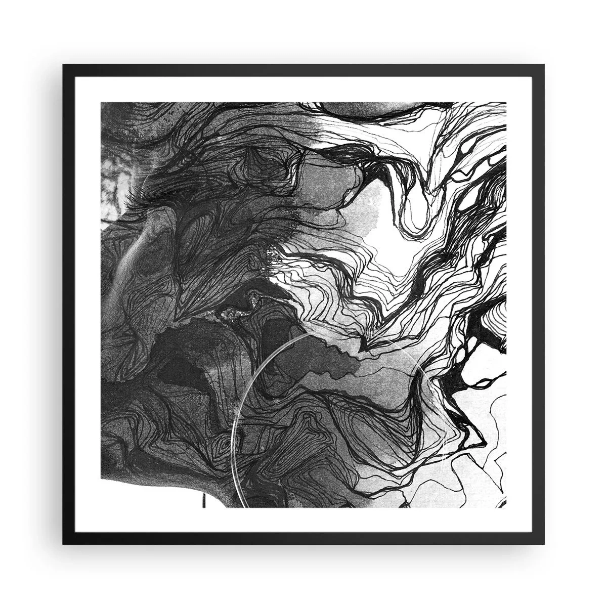 Affisch i svart ram - Tilltrasslad i drömmarna - 60x60 cm