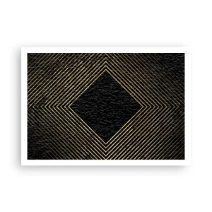 Affisch - Geometri i glamourstil - 100x70 cm