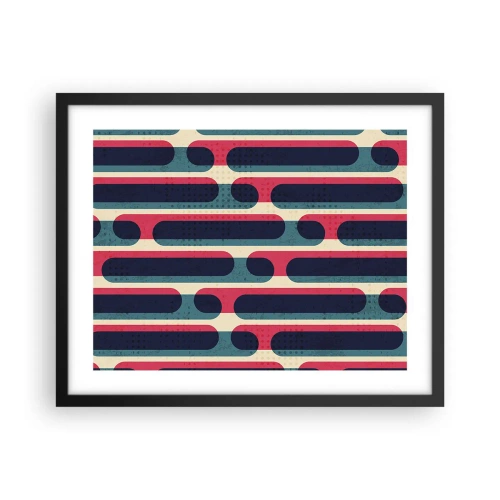 Affisch i svart ram - In och framåt - 50x40 cm