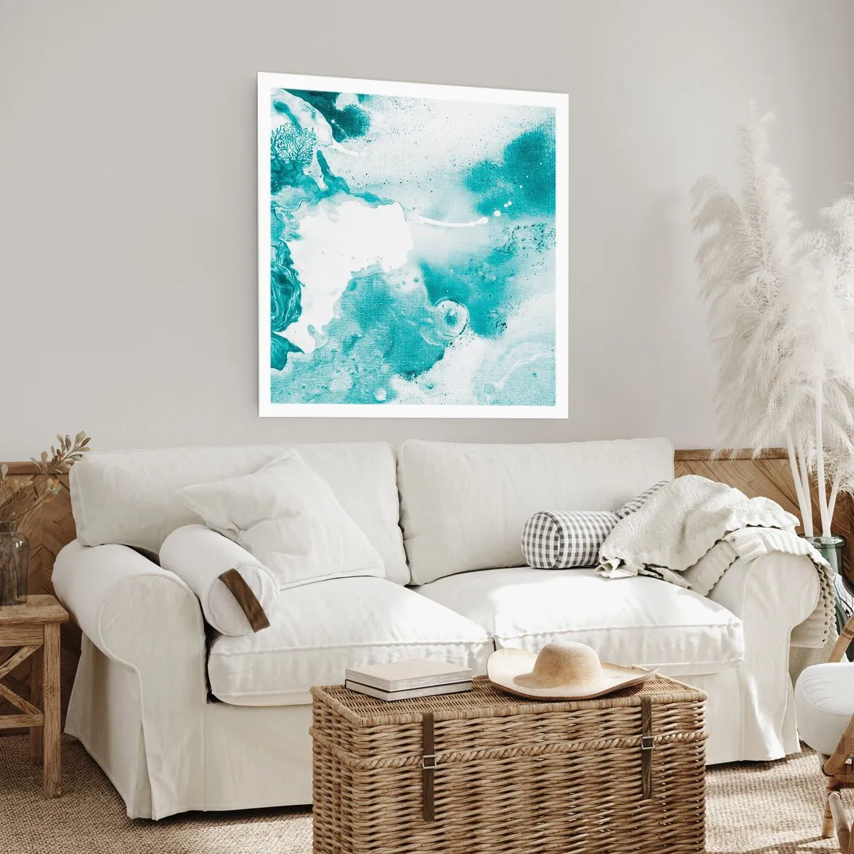 Affisch - Blåa laguner - 50x50 cm