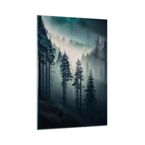 Glastavla - Bild på glas - Morgon i fjällen - 70x100 cm