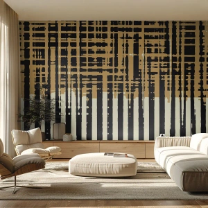 Fototapet Premium Sand - Arkitektonisk abstraktion - Abstraktion, Bit, Rader - 200x140 cm