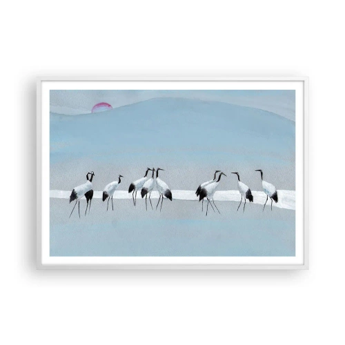 Affisch i vit ram - Efter en het dag - 100x70 cm