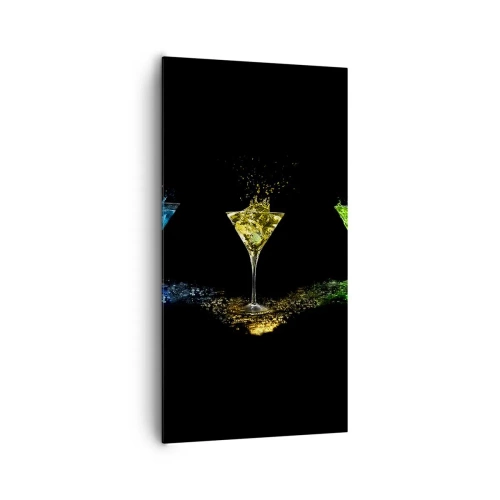 Canvastavla - Bild på duk - Glädjens färger i kristallglaset - 65x120 cm