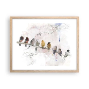 Affisch i ram av ljusek - Bevingat möte - 50x40 cm