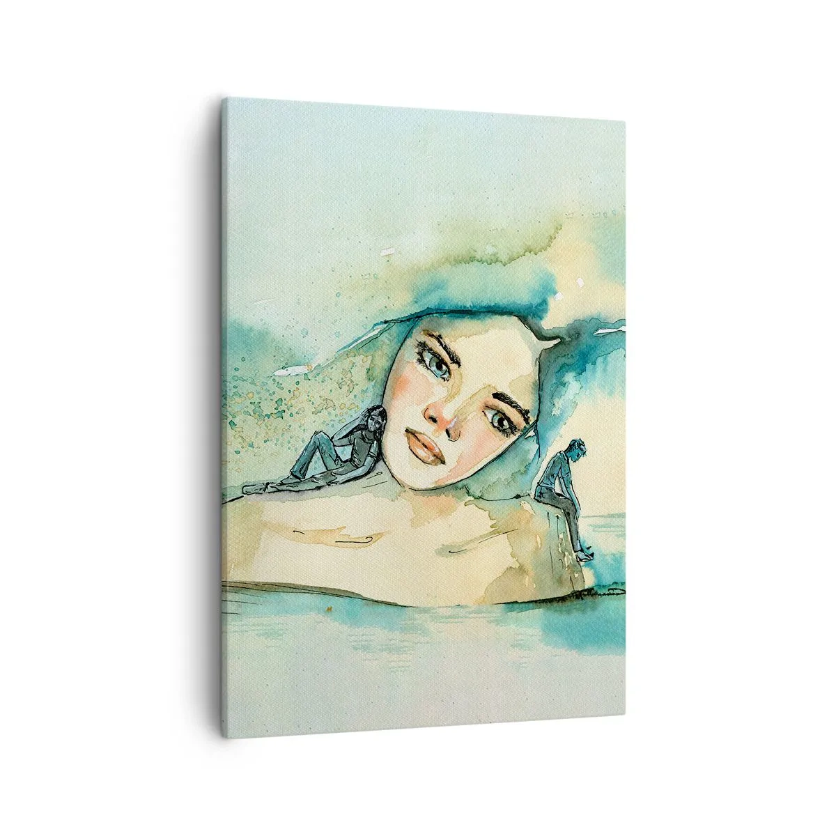 Canvastavla - Bild på duk - Am I blue? - 50x70 cm