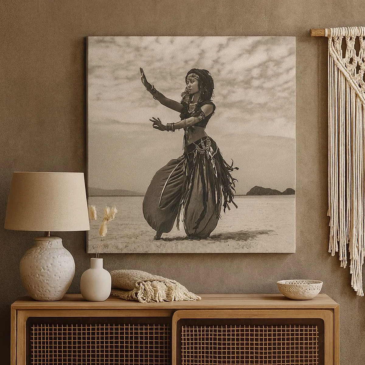 Canvastavla - Bild på duk - Sydliga öars dans - 30x30 cm