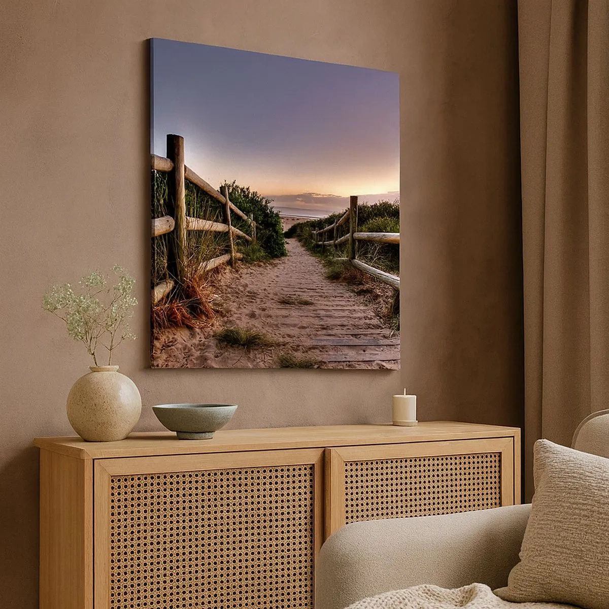 Canvastavla - Bild på duk - Målet är synligt - 30x30 cm