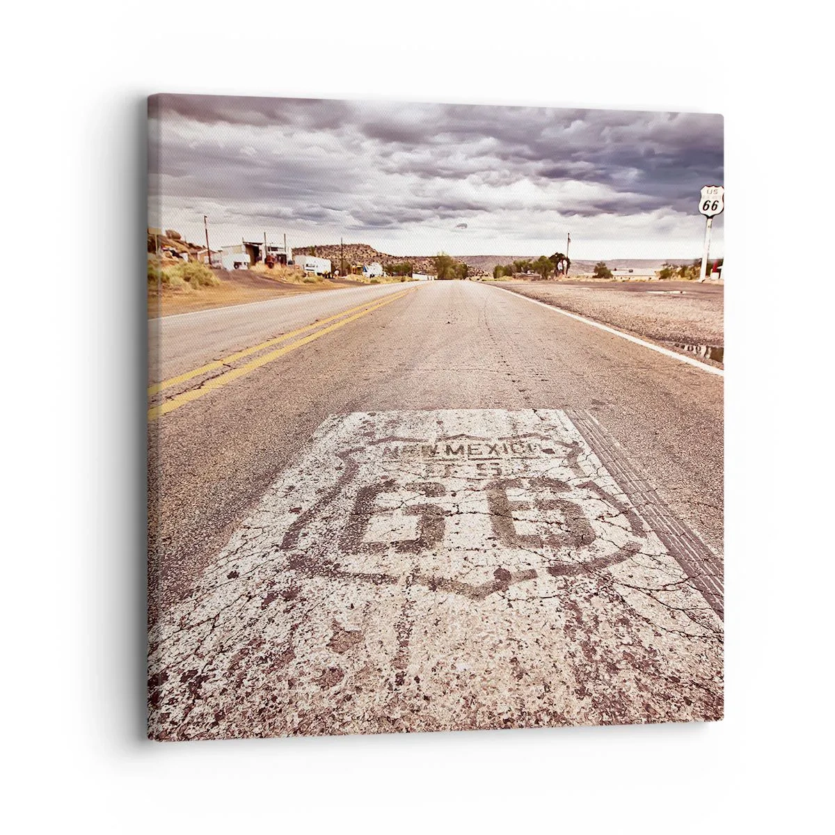 Canvastavla - Bild på duk - Mother Road - amerikanska legenden - 30x30 cm