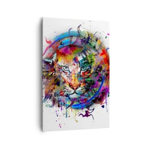 Canvastavla - Bild på duk - Lurar bakom regnbågen - 80x120 cm