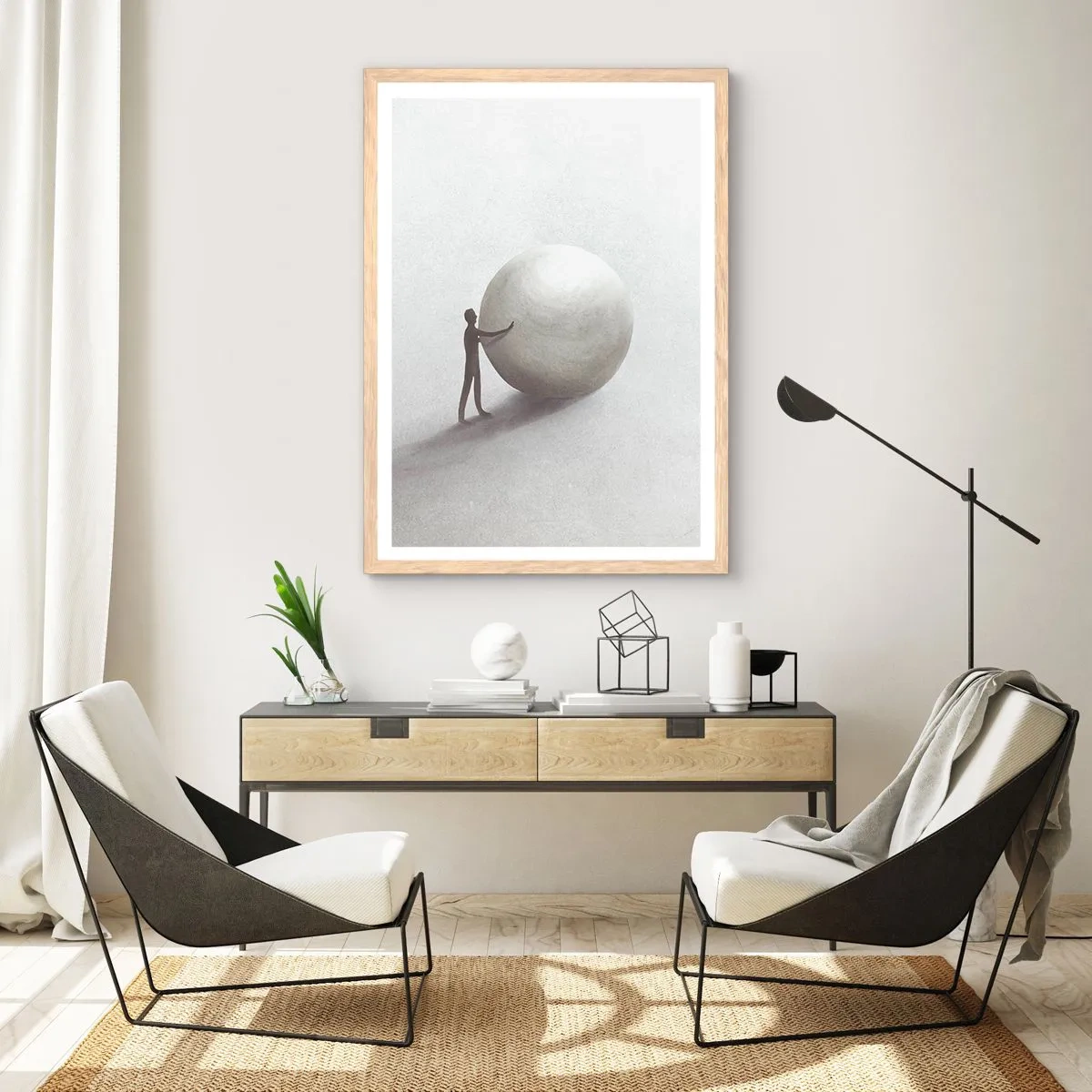 Affisch i ram av ljusek - Livets spel - 30x40 cm