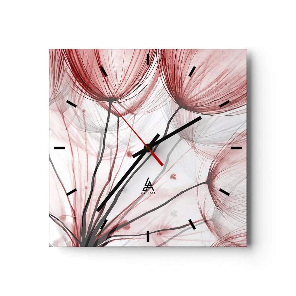 Väggklocka - Klocka på glas - Före avresan - 30x30 cm