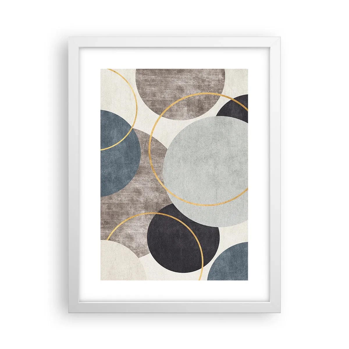 Affisch i vit ram - Cirkel efter cirkel - 30x40 cm