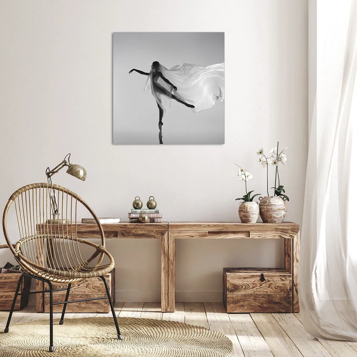 Canvastavla - Bild på duk - Lätthet och grace - 50x50 cm