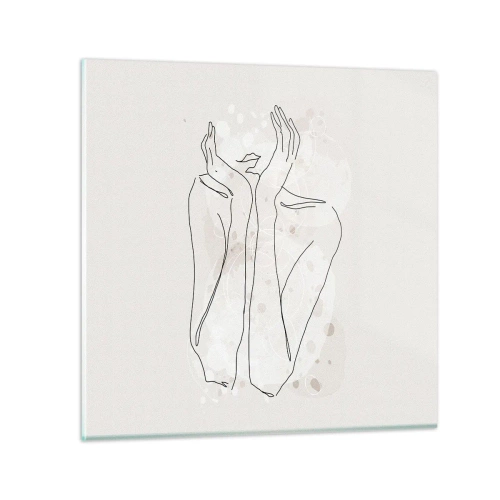 Glastavla - Bild på glas - Drömstund - 30x30 cm