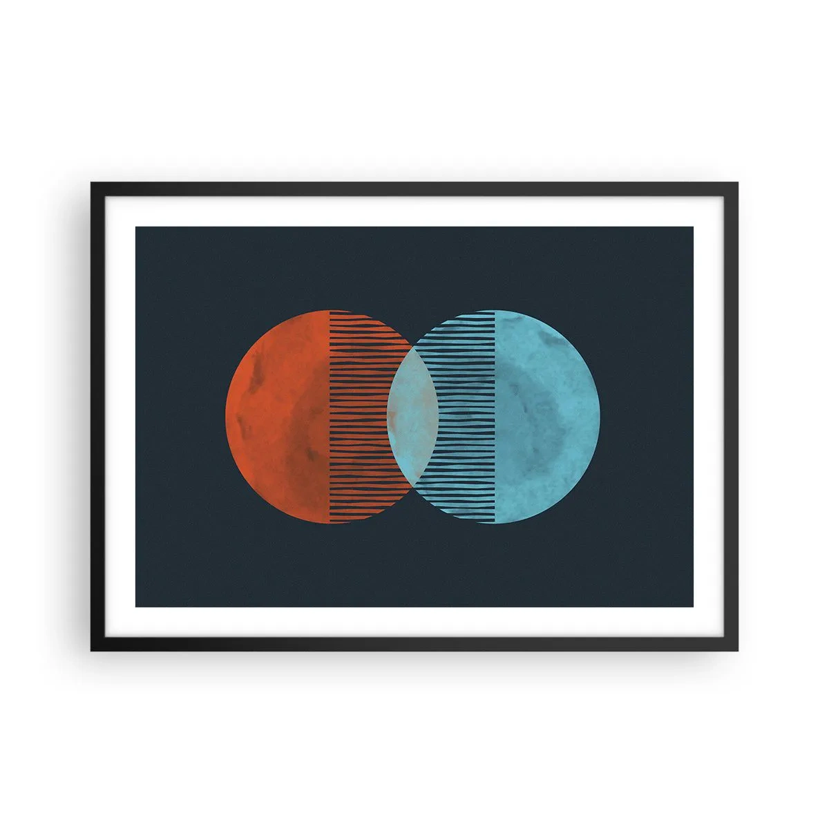 Affisch i svart ram - Astronomisk fantasi - 70x50 cm