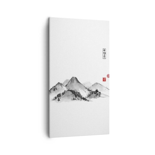 Canvastavla - Bild på duk - Bortom fjällen - 45x80 cm