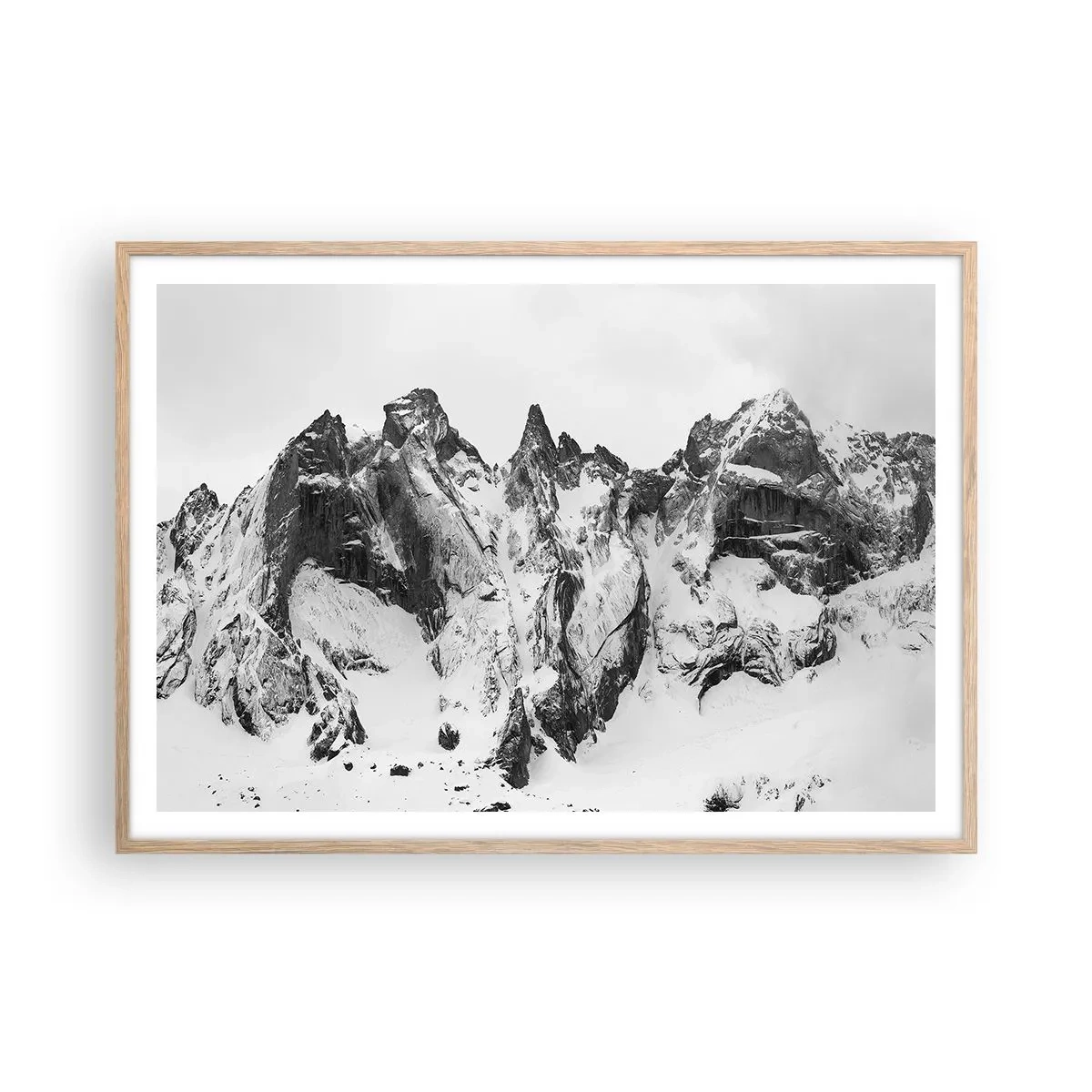 Affisch i ram av ljusek - Granitfarlig bergsrygg - 100x70 cm