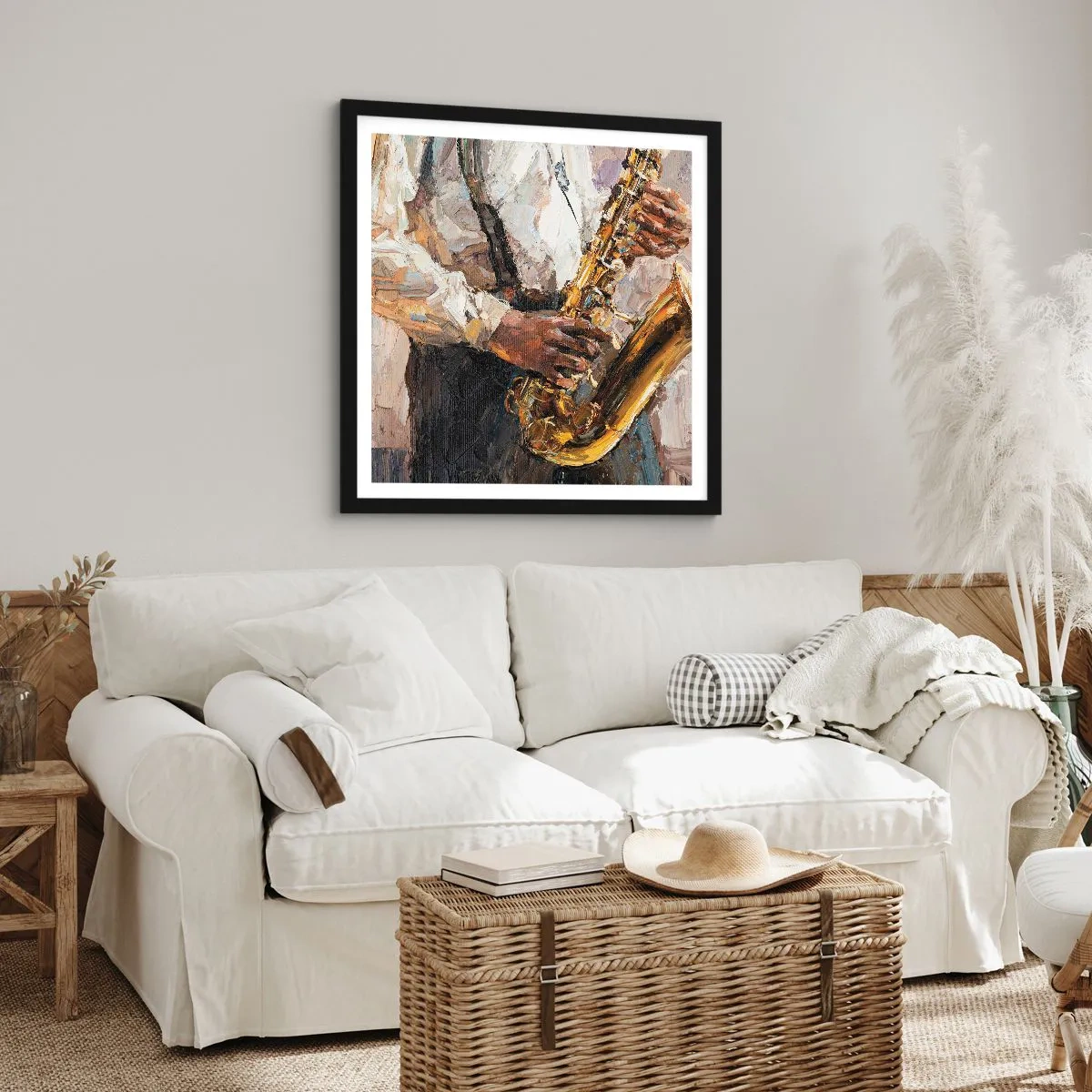 Affisch i svart ram - Dags för solo - 50x50 cm