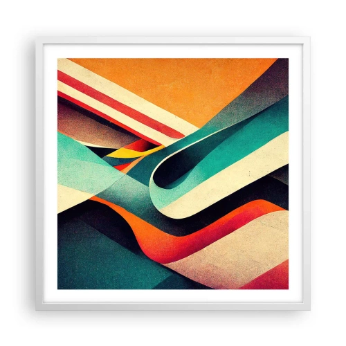 Affisch i vit ram - Intensiv komposition - 60x60 cm