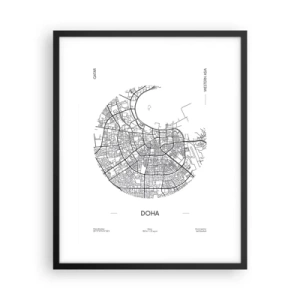 Affisch i svart ram - Dohas anatomi - 40x50 cm