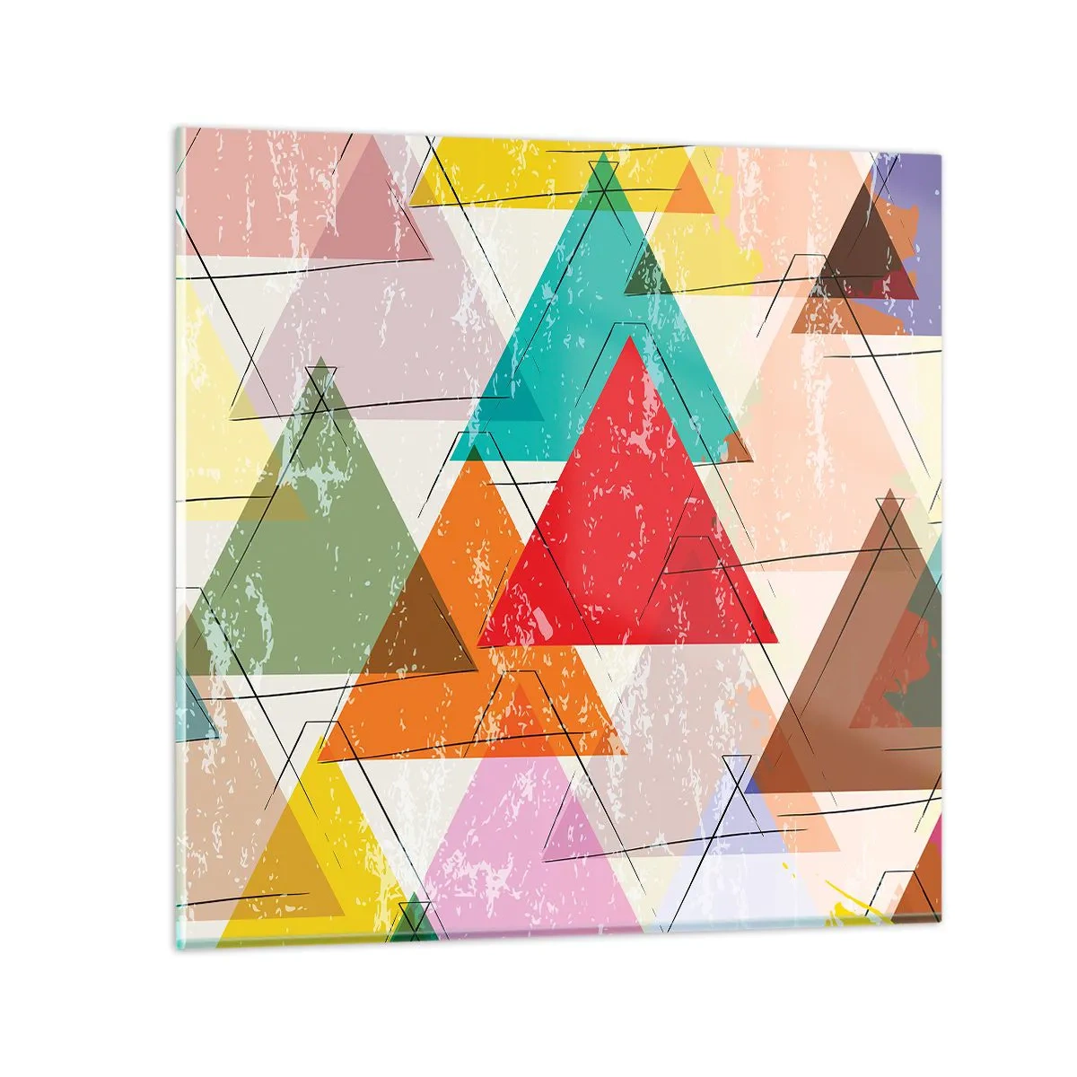 Glastavla - Bild på glas - Tre gånger tre - 60x60 cm