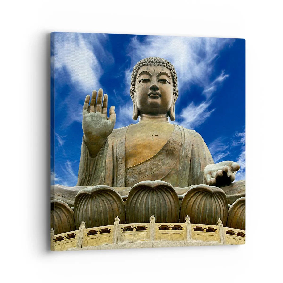 Canvastavla - Bild på duk - Lev utan rädsla - 40x40 cm