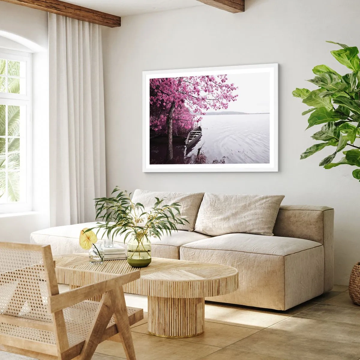 Affisch i vit ram - I rosa tystnad - 50x40 cm
