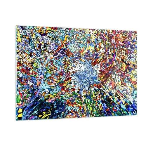 Glastavla - Bild på glas - Glasmålning - droppar - 120x80 cm