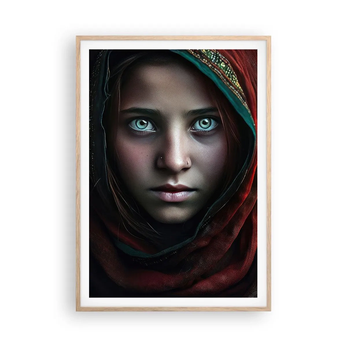 Affisch i ram av ljusek - Östlig prinsessa - 70x100 cm