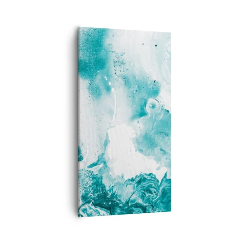 Canvastavla - Bild på duk - Blåa laguner - 55x100 cm