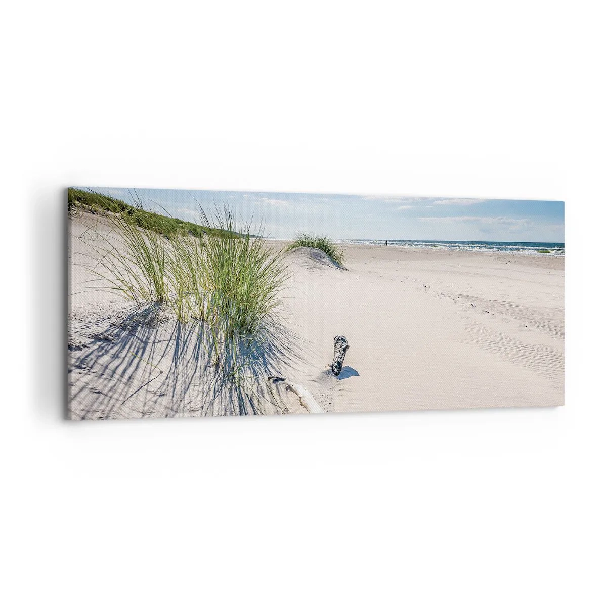 Canvastavla - Bild på duk - Vackrast? Östersjöstrand - 120x50 cm