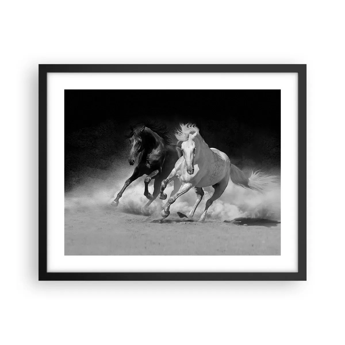 Affisch i svart ram - Frihetens galopp - 50x40 cm