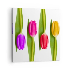 Canvastavla - Bild på duk - Regnbågskomposition - 50x50 cm