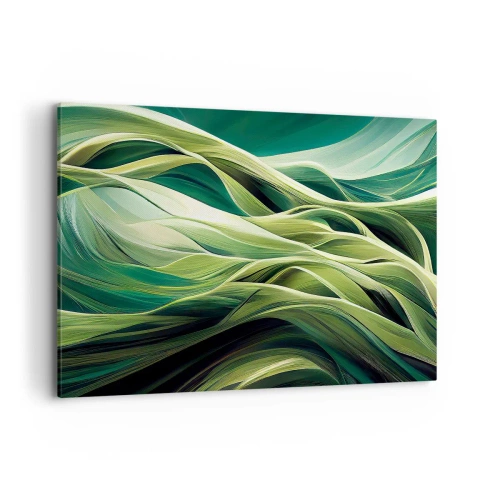 Canvastavla - Bild på duk - Ett abstrakt spel med grönt - 120x80 cm