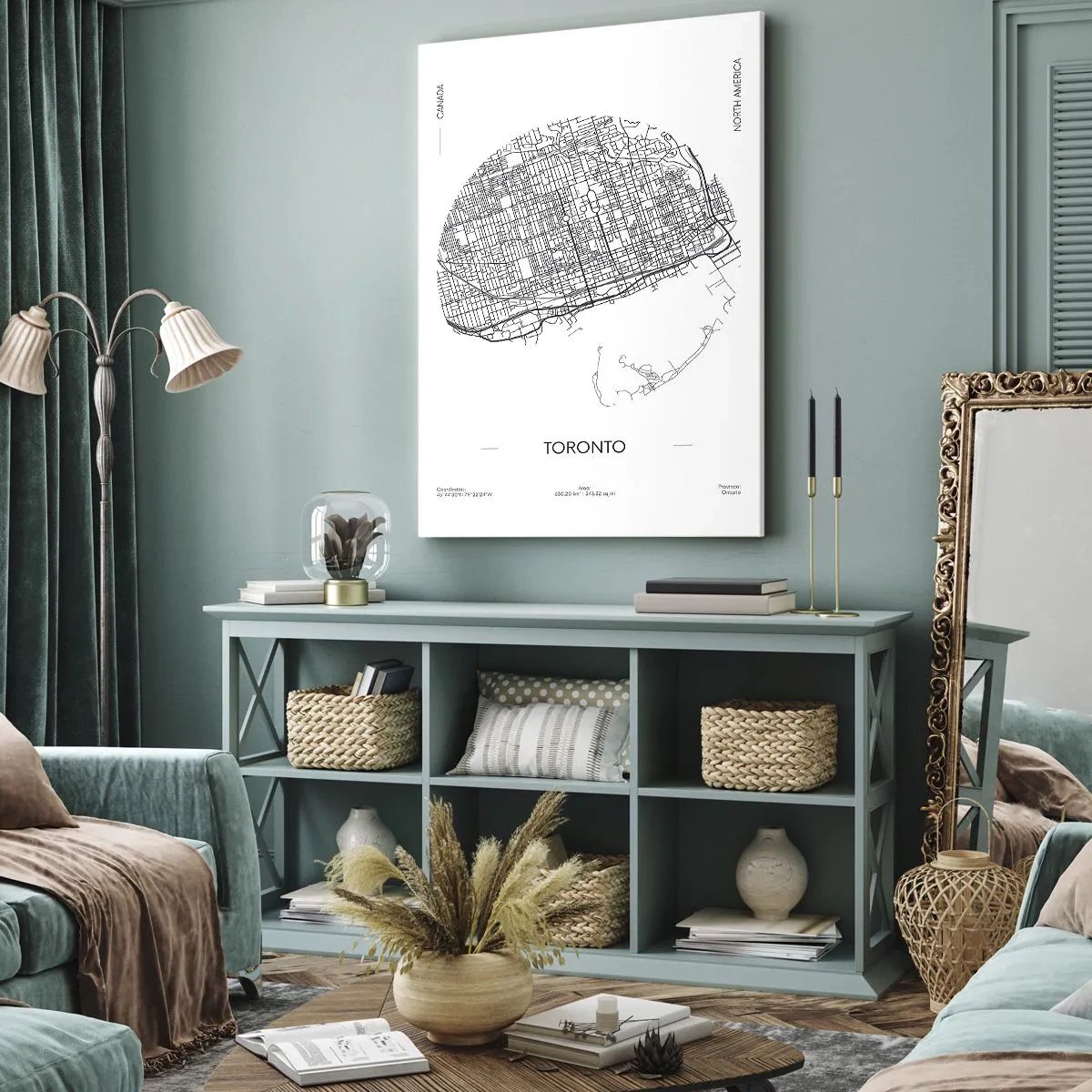 Canvastavla - Bild på duk - Torontos anatomi - 45x80 cm