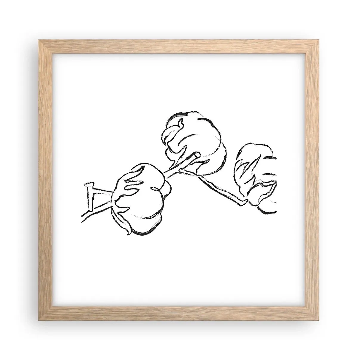 Affisch i ram av ljusek - Bomullsdun - 30x30 cm